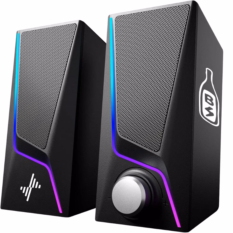 USB Powered PC Speakers with 6 Lighting Modes