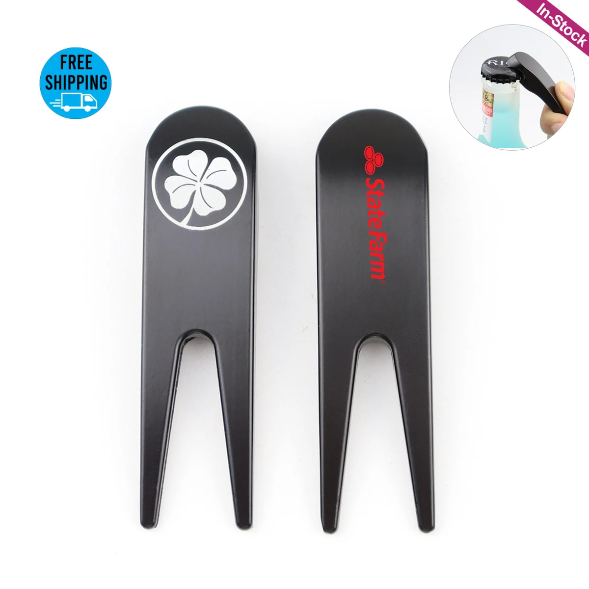 Zinc Alloy Golf Divot Tool with Bottle Opener 1