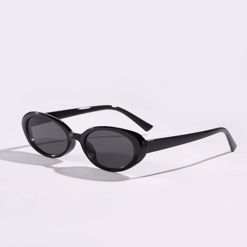 Polarized Retro Oval Sunglasses