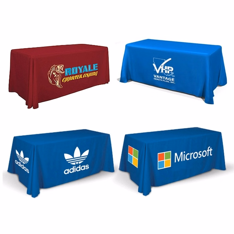 6Ft Customized Trade Show Table Cover with Any Custom Logo