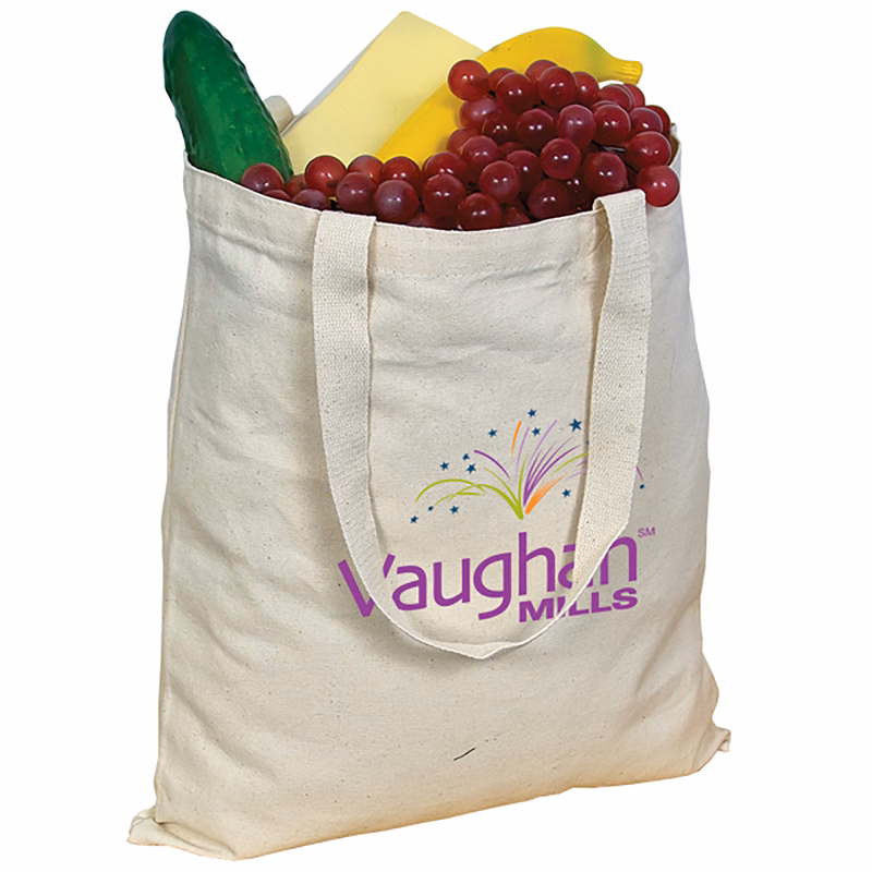 10 oz Cotton Canvas Tote Bag: 14" W x 16" H