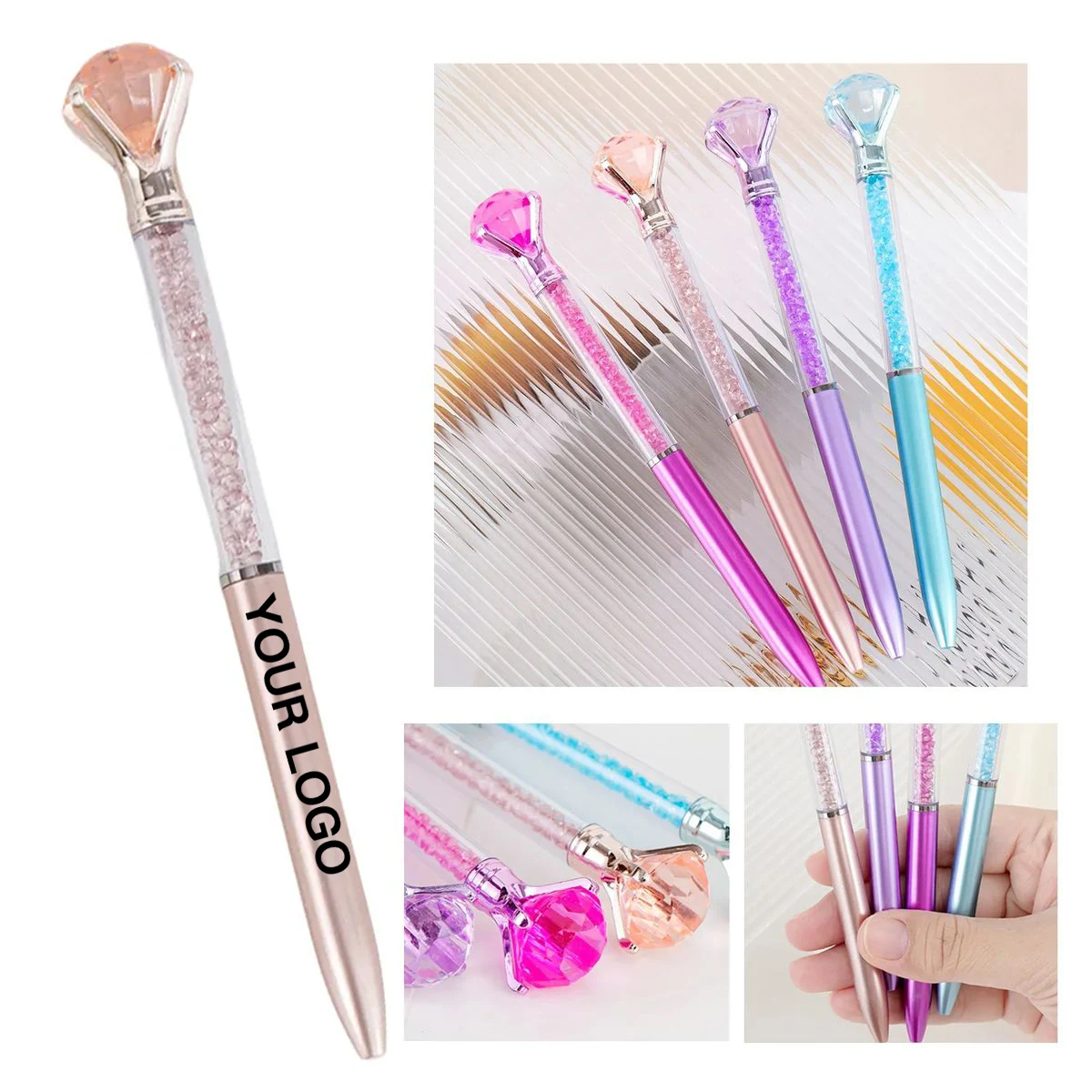 Plastic Diamond Pen with Smooth Ink Flow 1