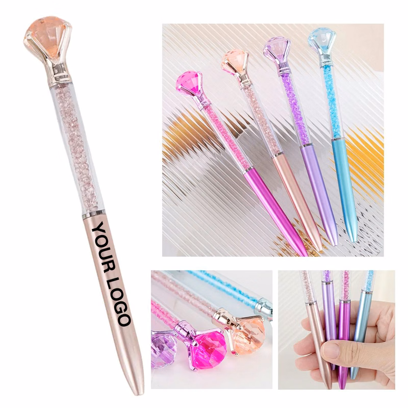 Plastic Diamond Pen with Smooth Ink Flow