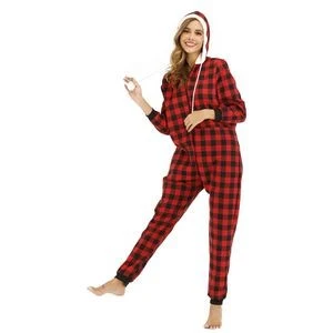 Women'S Fleece Non-Footed Onesie Loungewear 1