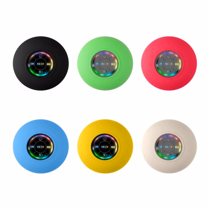 LED Light Waterproof Wireless Bluetooth Speaker with Suction Cup