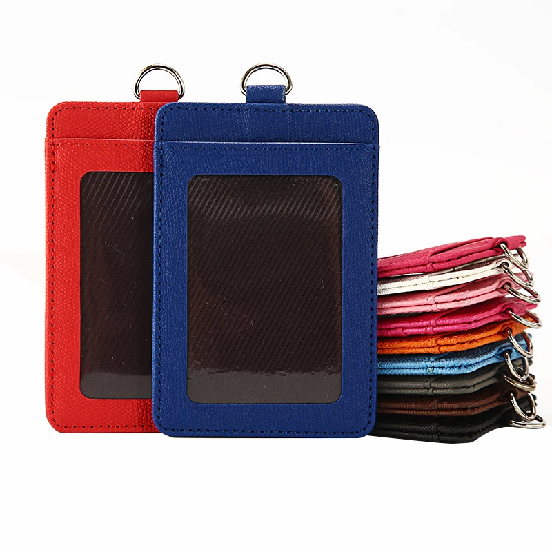 Multi Slot Leather Card Holder with Lanyard 1