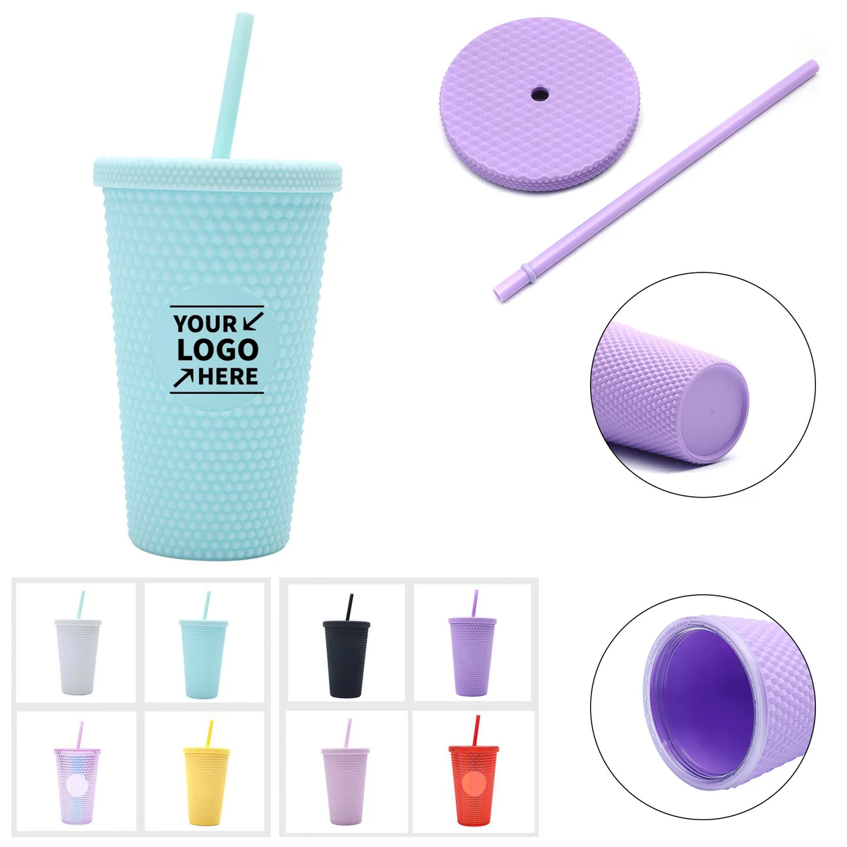 16Oz Studded Matte Cup Tumbler 1