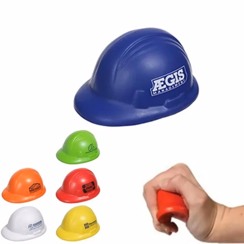 PU Safety Helmet Shaped Stress Reliever Ball