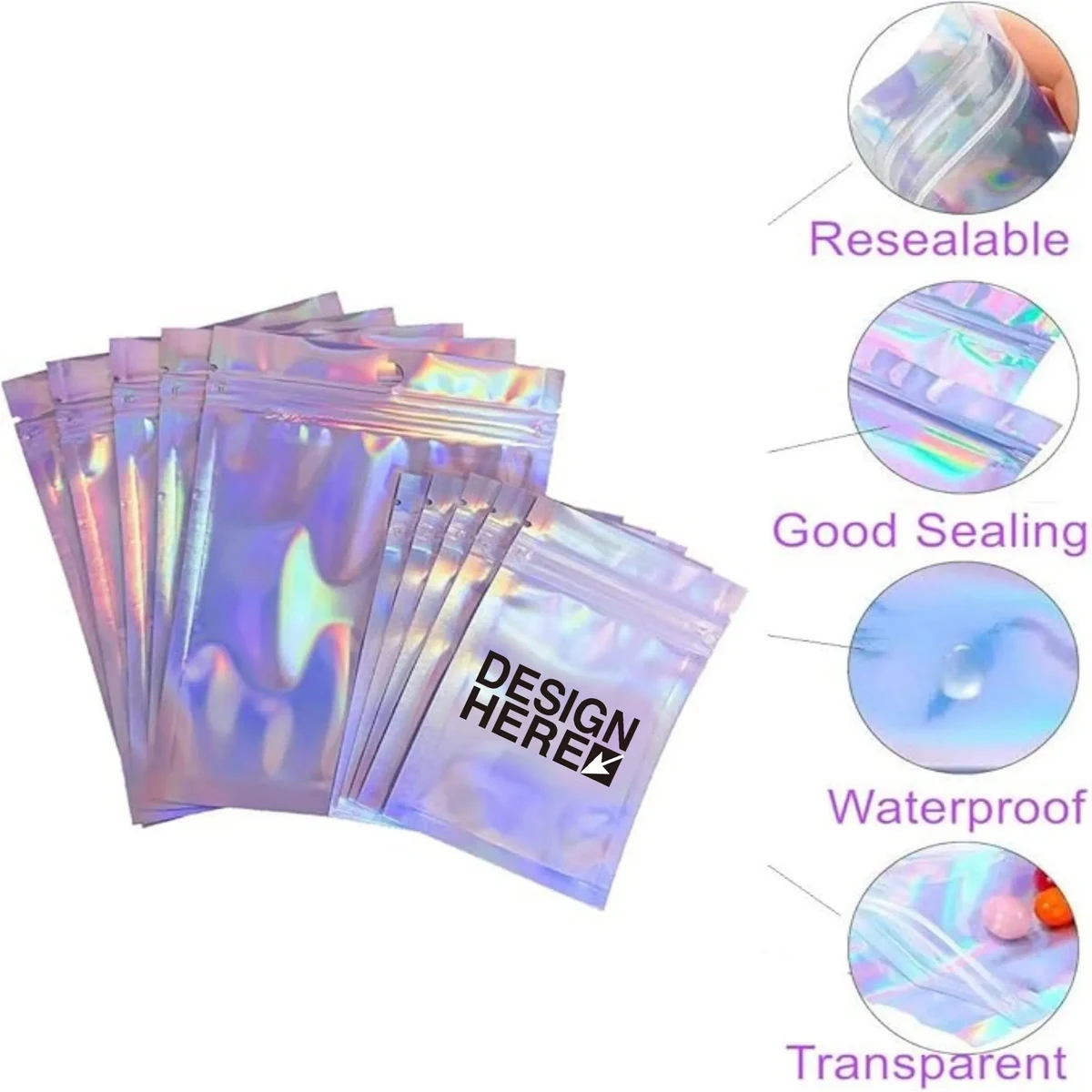 Reusable Poly Mailers Foil Glitter Bag 1