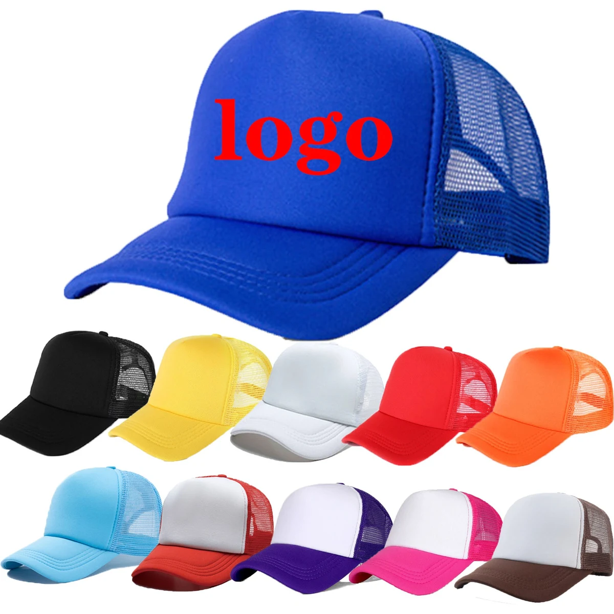 Baseball Sponge Mesh Advertising Peaked Sun Cap 1