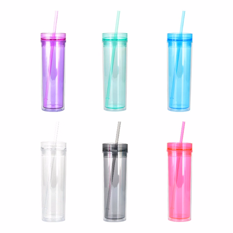 16oz Double Wall Straw Tumbler