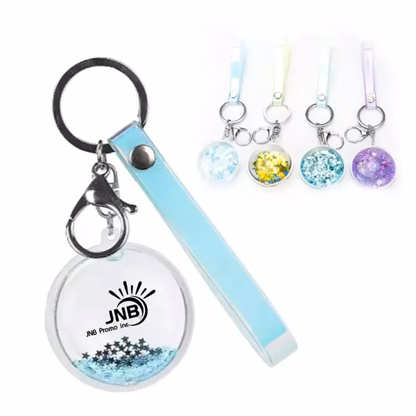 Glitter Powder Moving Floating Keychain