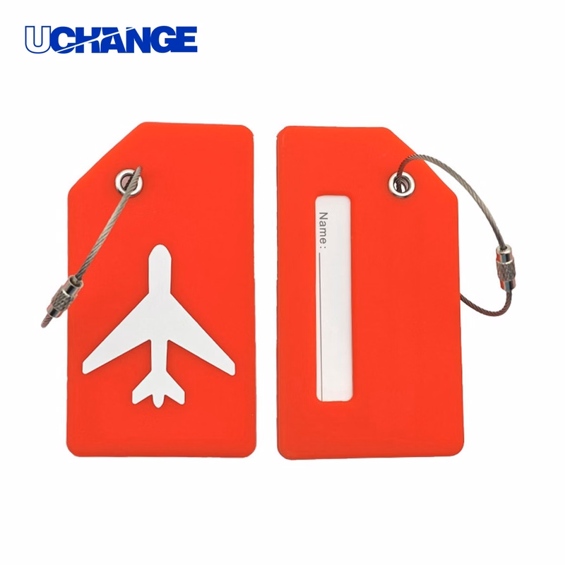 Silicone Name Label Tag with Steel Loop