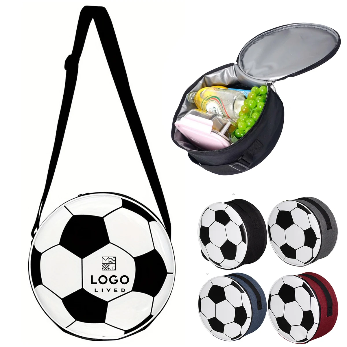 Football Insulated Thermal Cooling Lunch Shoulder Bag 1