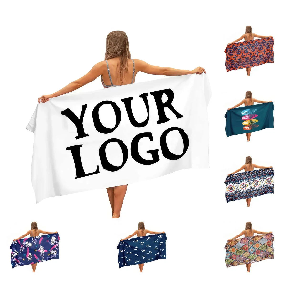 Custom Lightweight Beach Blanket Towel For Swimming 1