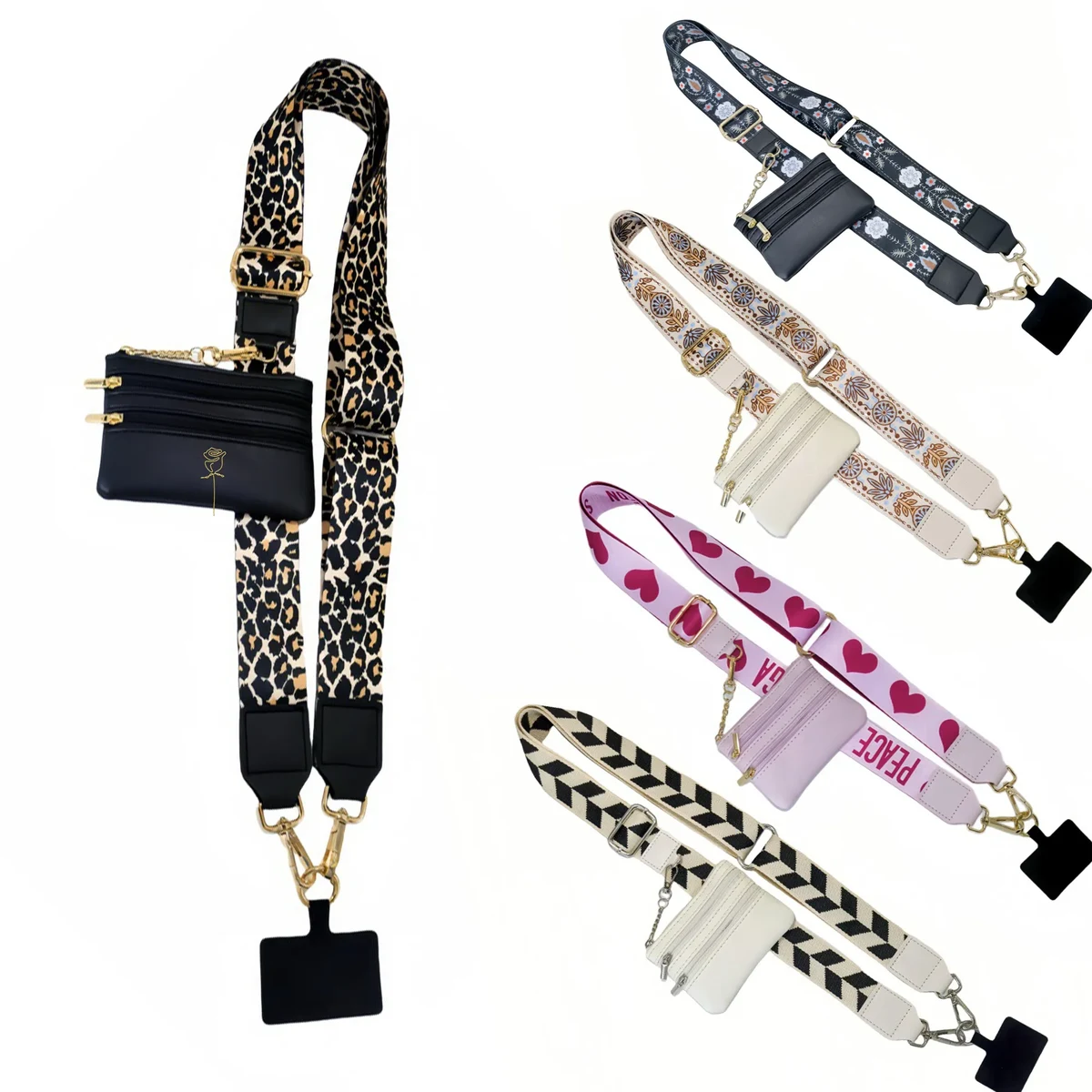 Replaceable Detachable Phone Strap with Purse and Lanyard 1