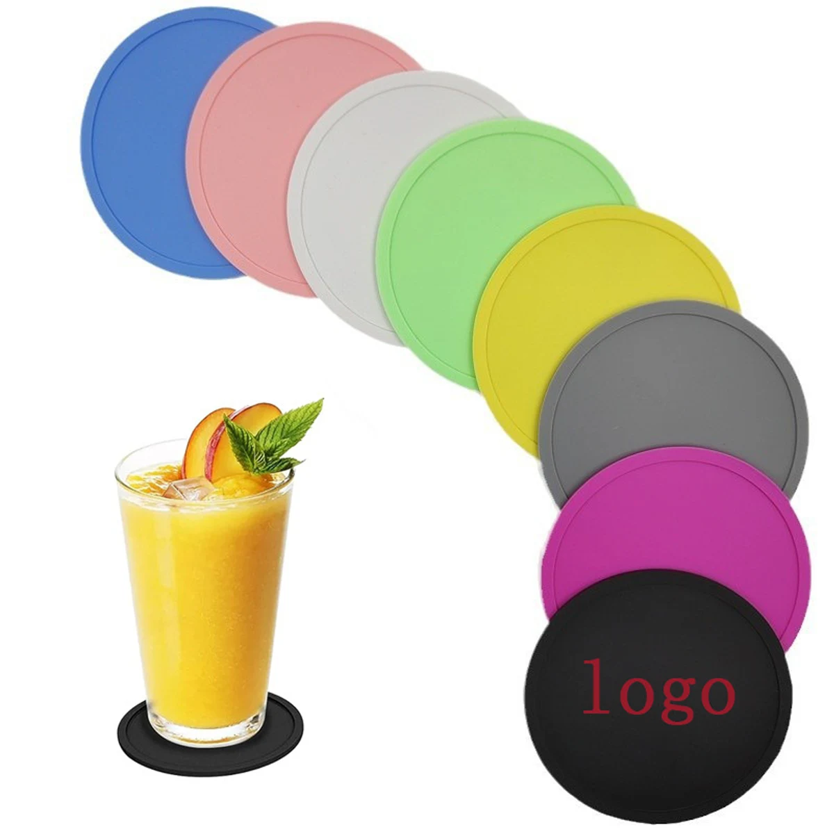 Round Silicone Coasters 1