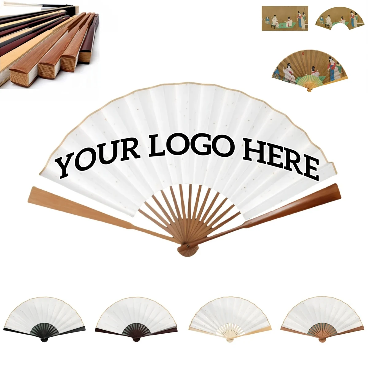 Paper Handheld Folding Fan 1