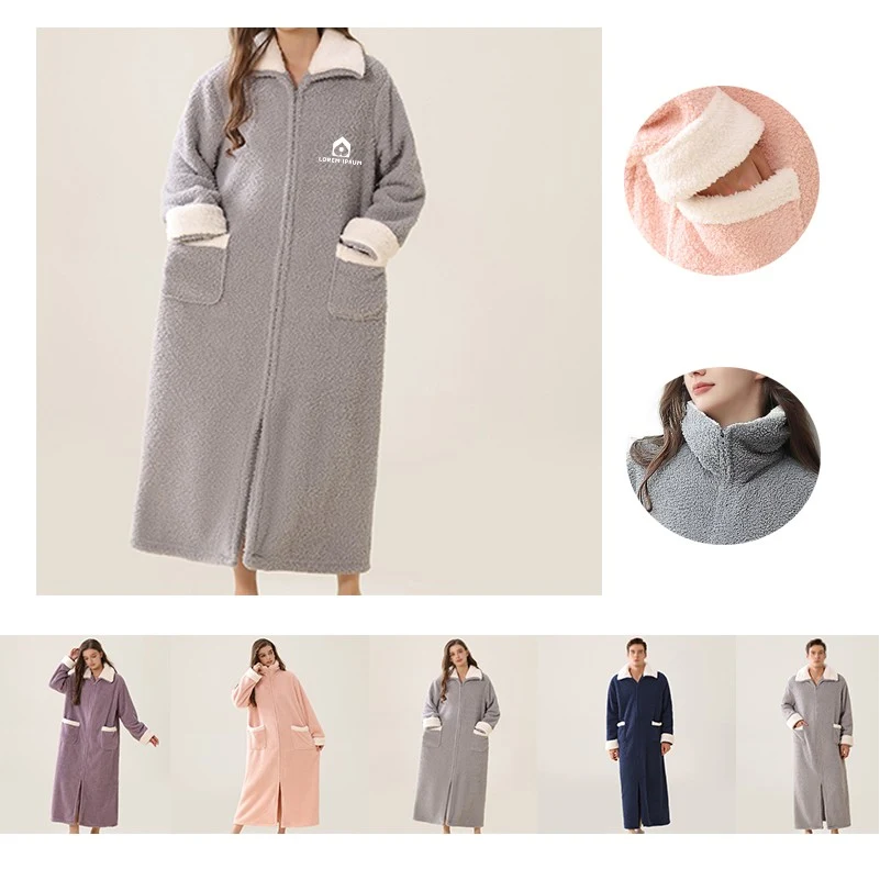 Cloud Velvet Couple's Home Clothes Bathrobe 1