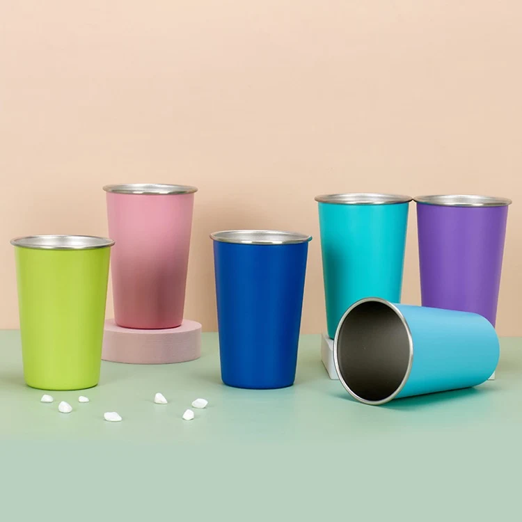 16 oz Stainless Steel Pint Cups 1