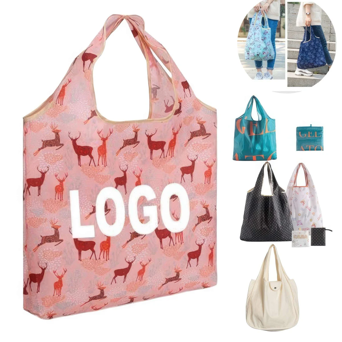 Custom Foldable Lightweight shopping bags 1