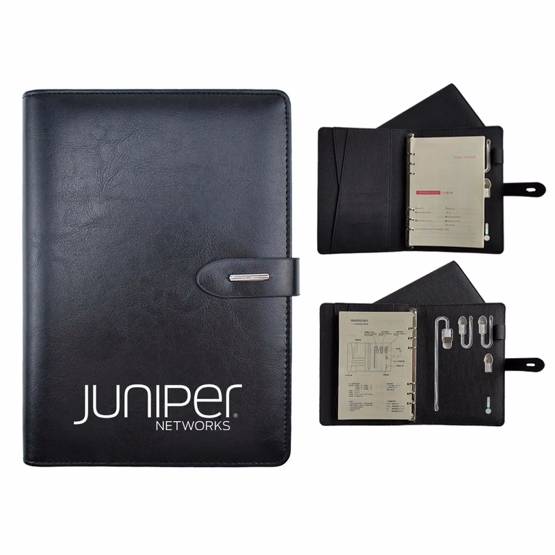PU Leather Notebook With 8000mAh Power Bank