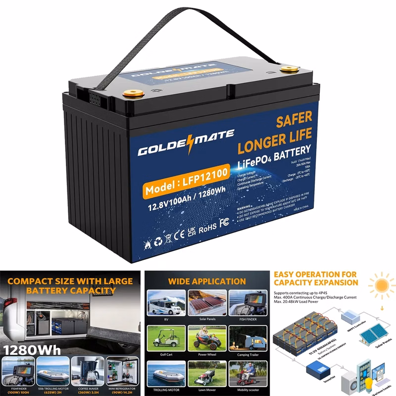 LiFePO4 Deep Cycle Rechargeable Lithium Battery
