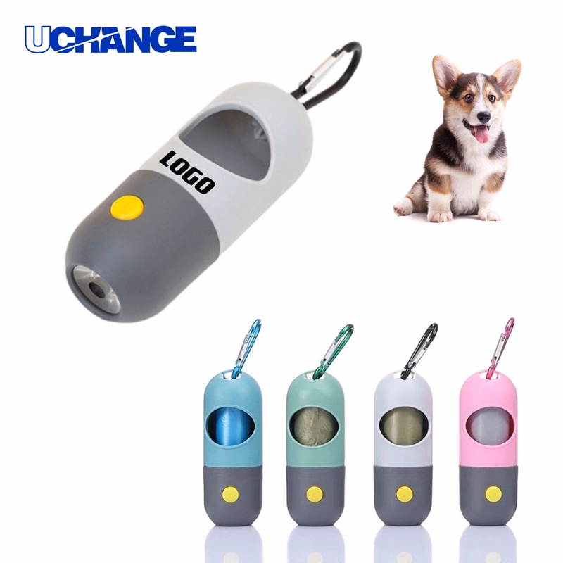 Silicone Dog Poop Bag Dispenser with LED Light