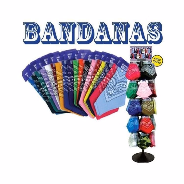 Bandana Assortment with Display - 288 Pieces