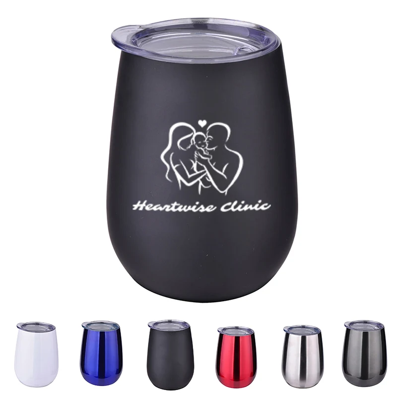 10 oz Stainless Steel Stemless Wine Glass 1