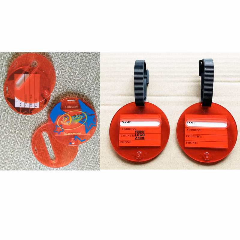 Plastic Oval Shaped Travel Key Luggage Tag