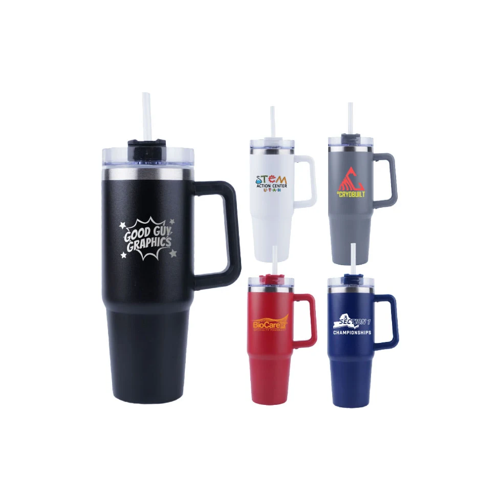 30 Oz. Stainless Mug W/Straw and Twist on Lid (5 Days) 1