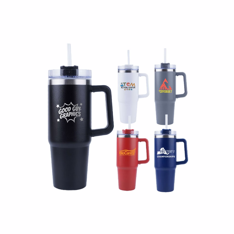 30 Oz. Stainless Mug W/Straw and Twist on Lid (5 Days)