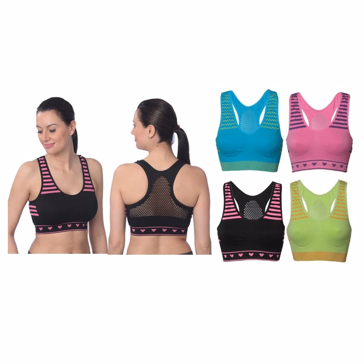 Women's Sports Bras - Assorted Stipes Sizes M - XL