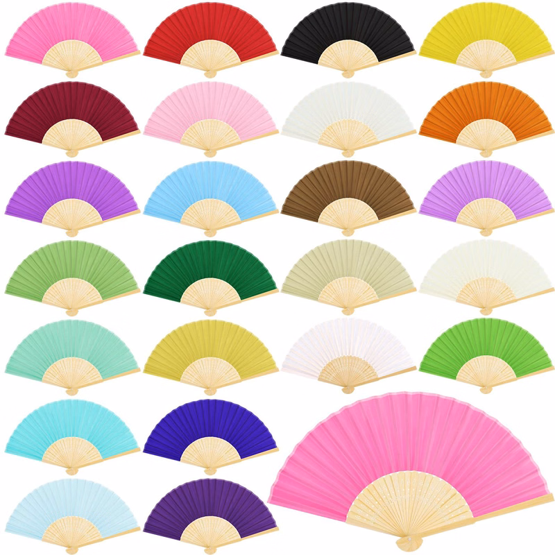 Full Color Paper Folded Bamboo Fan
