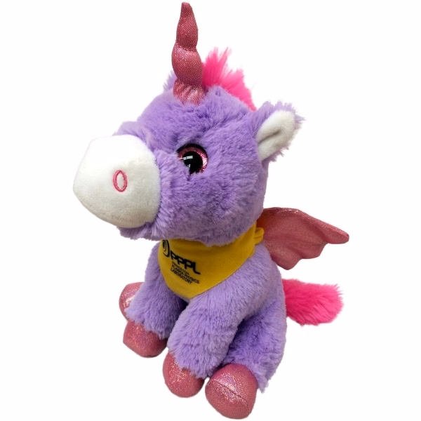 9" Bright Color Purple Unicorn