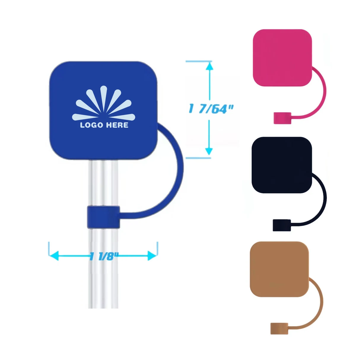 Dustproof Silicone Straw Cap 1