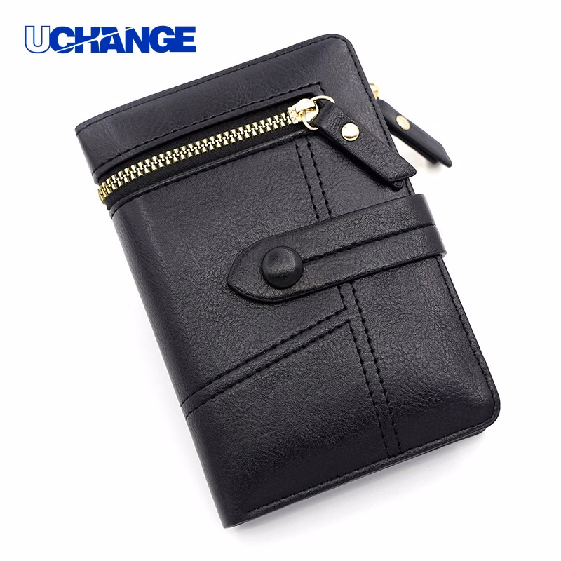 Women's Leather Short Zipper Wallet