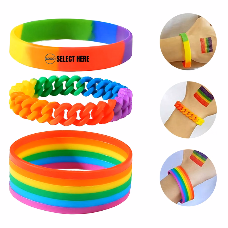 Rainbow Bracelet Silicone LGBTQ