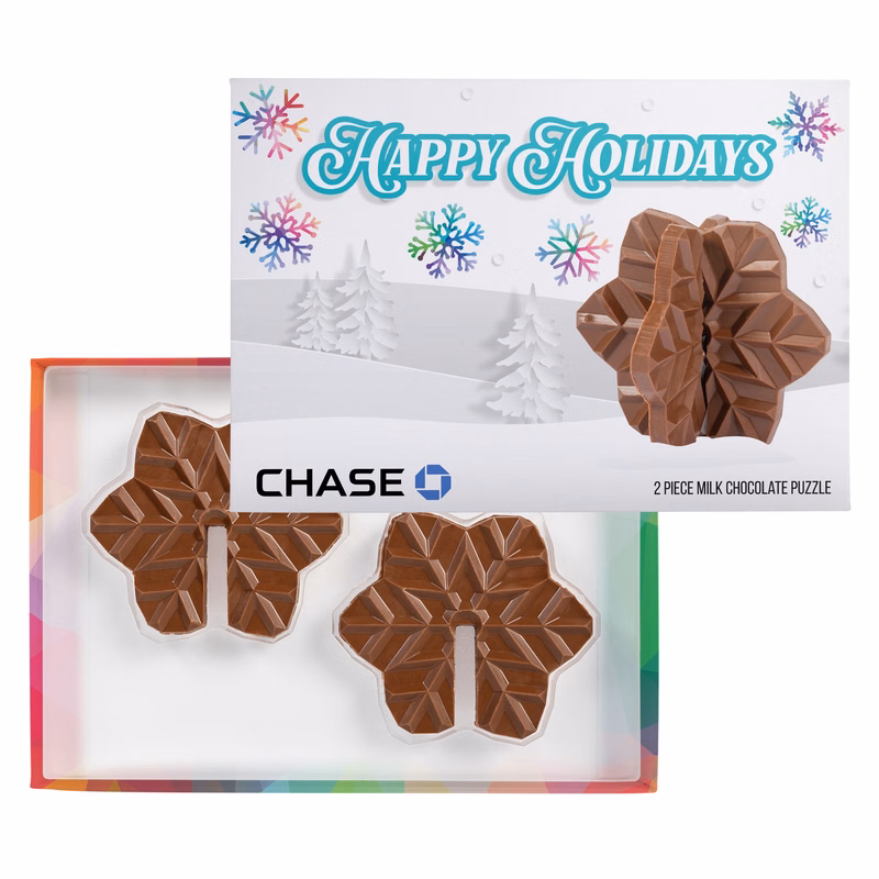3D Puzzle Milk Chocolate Snowflake