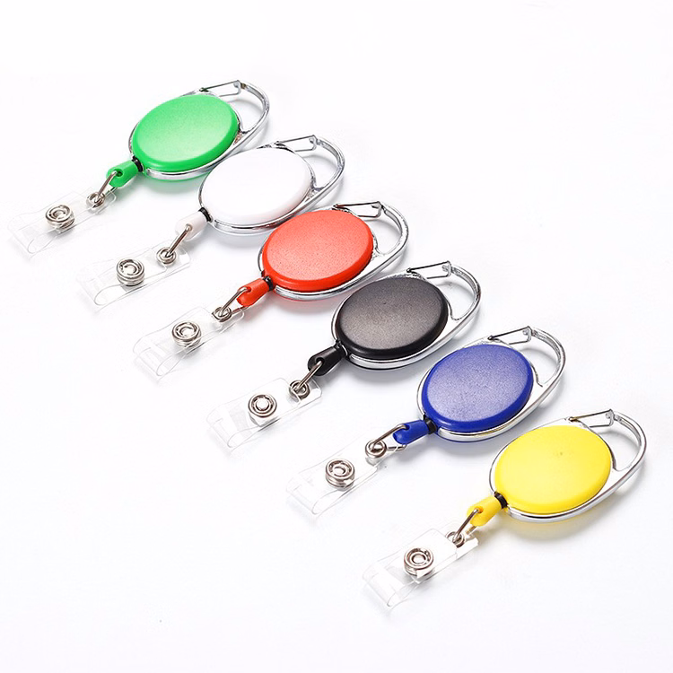 Retractable Badge Holders with Carabiner Reel Clips