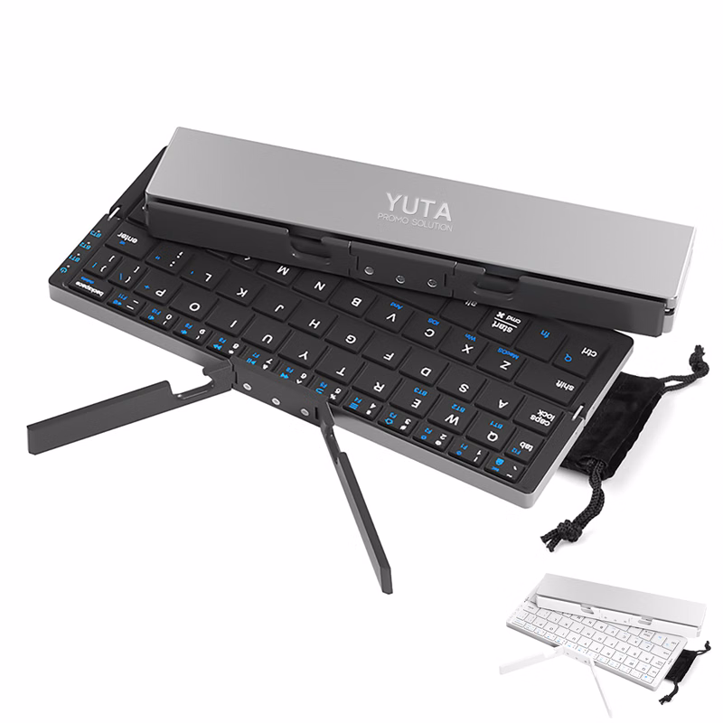 Compact Foldable Bluetooth Keyboard for Multi-Device