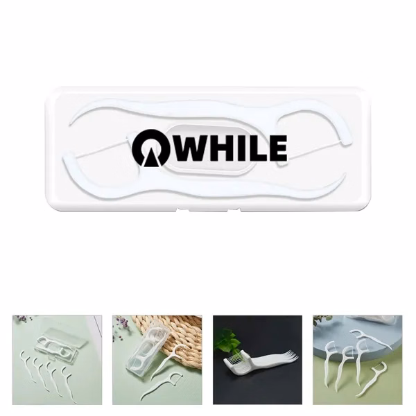 Custom 10 Piece Dental Floss Kit in PP Box — Portable Wellness Promo Gift