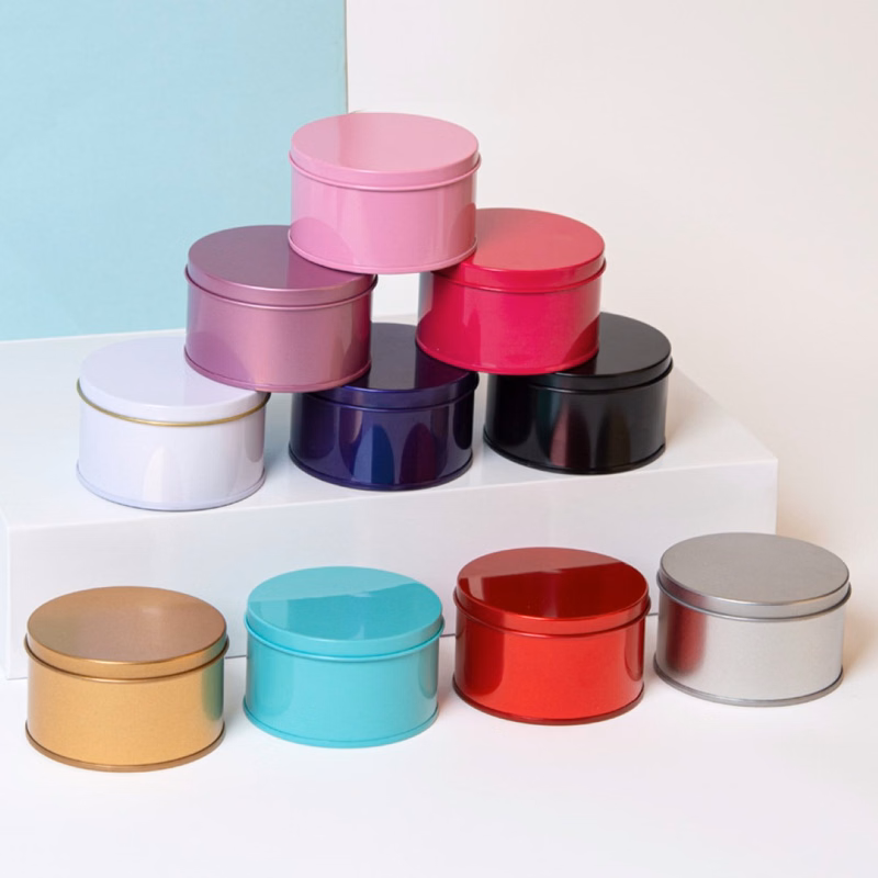Round Colored Tin
