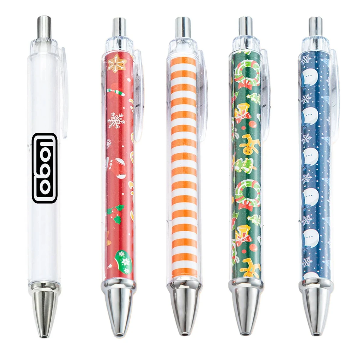 Custom Patterned Press Plastic Ballpoint Pen 1