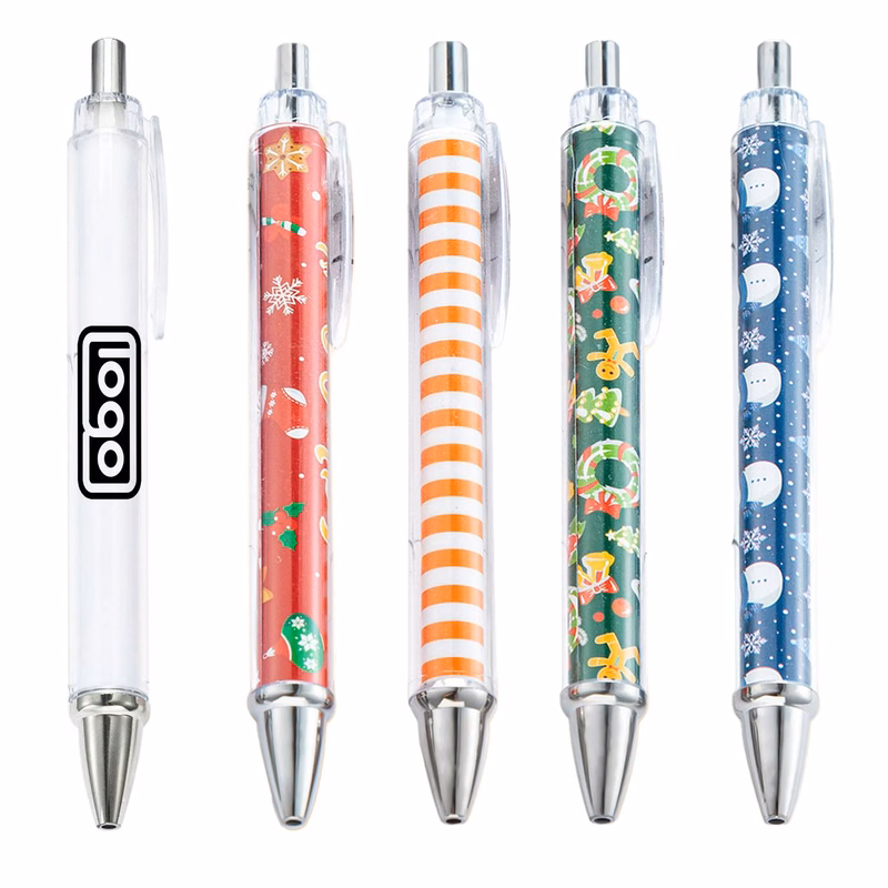 Custom Patterned Press Plastic Ballpoint Pen