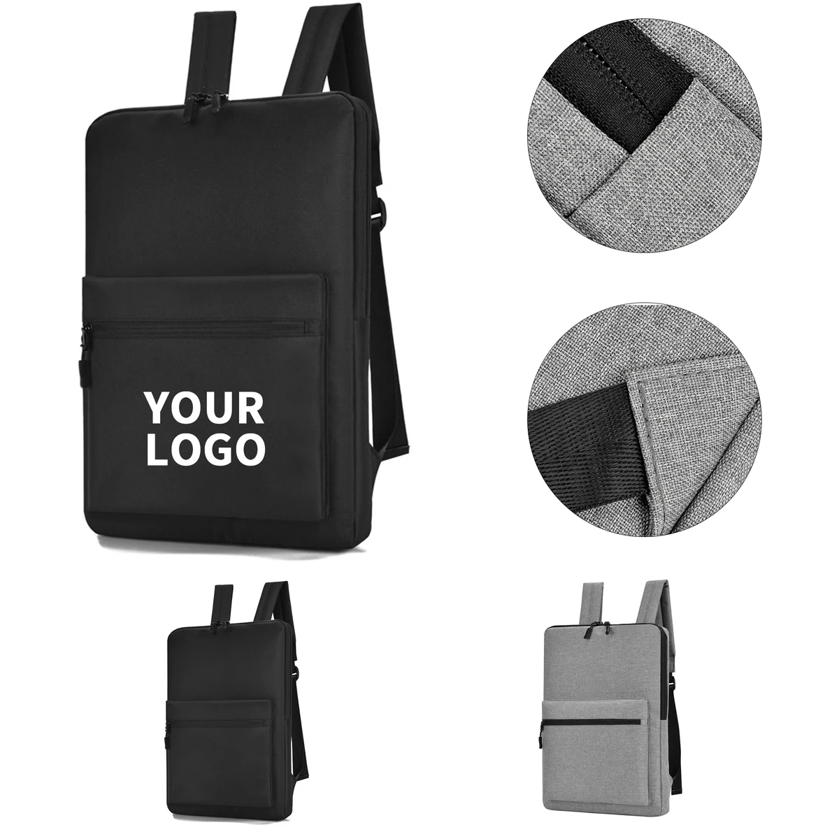 Water Repellent Laptop Daypack 15.7" x 10.6" x 1.8" 1