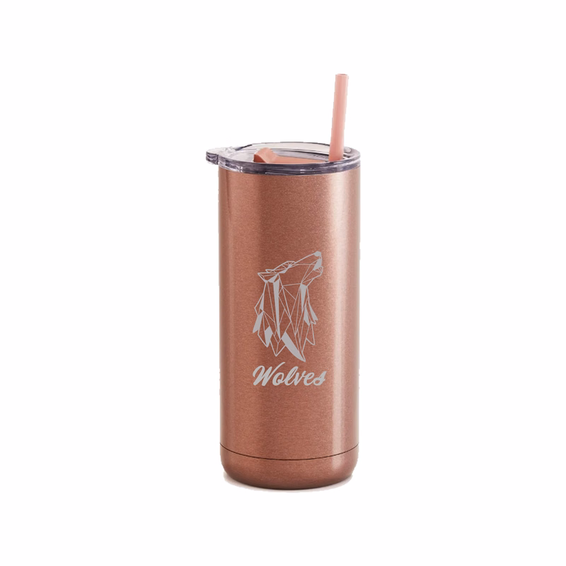 16 Oz. Maars Glitter Rosegold Stainless Steel Tumbler