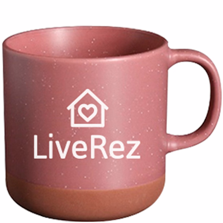 13 Oz. Satin Finish Phoenix Deep Rose Satin Finish Mug with Unglazed Bottom