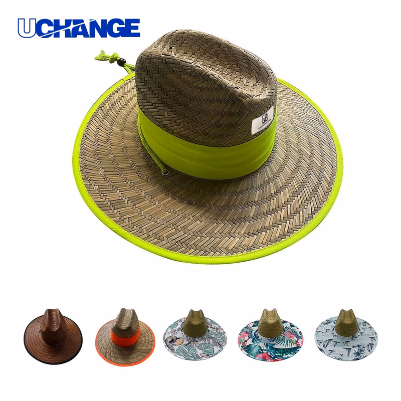 Hand-Knitted Straw Hat
